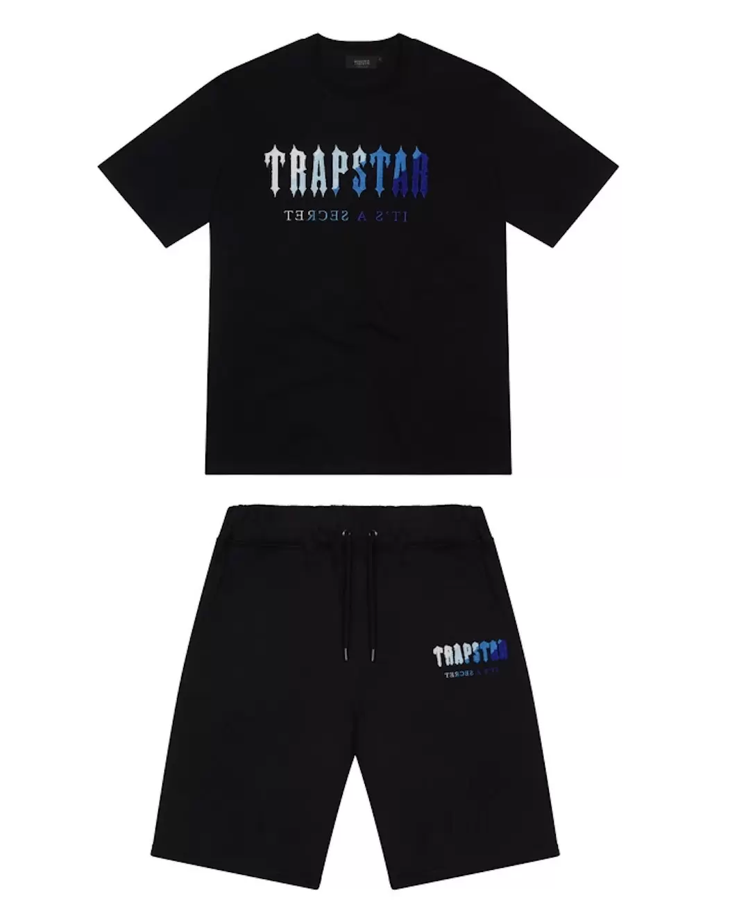 

Mens Trapstar t Shirt Short Sleeve Print Outfit Chenille Tracksuit Black Cotton London Streetwear S-2XL, White suit