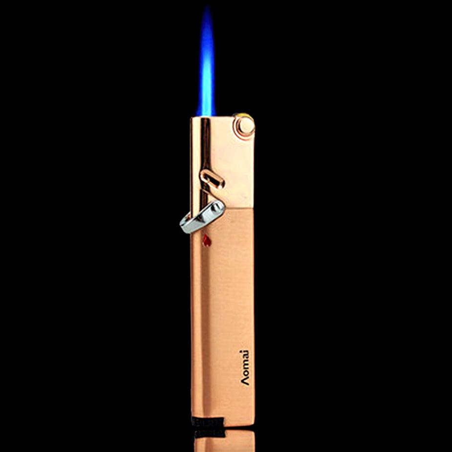 

Compact Jet Lighter Gas Torch Turbo Lighter Strip Windproof All Metal Cigar Lighter 1300 C Butane Fasion for Man311I
