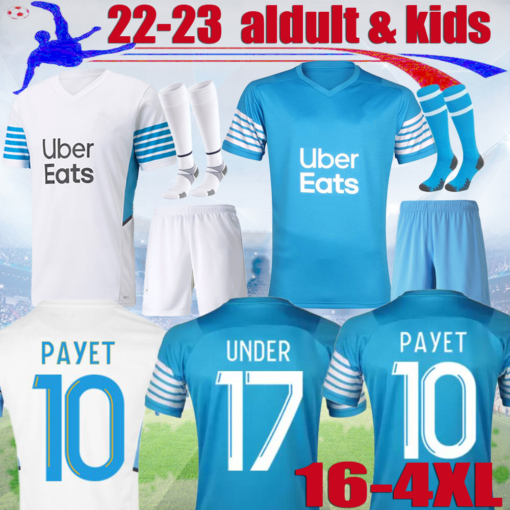 

16-4XL 21 22 4th soccer jersey 2022 GUENDOUZI GERSON SALIBA MILIK LUIS HENRIQUE MarseilleS maillot foot KAMARA PAYET UNDER BALERDI football shirt, 21/22 home