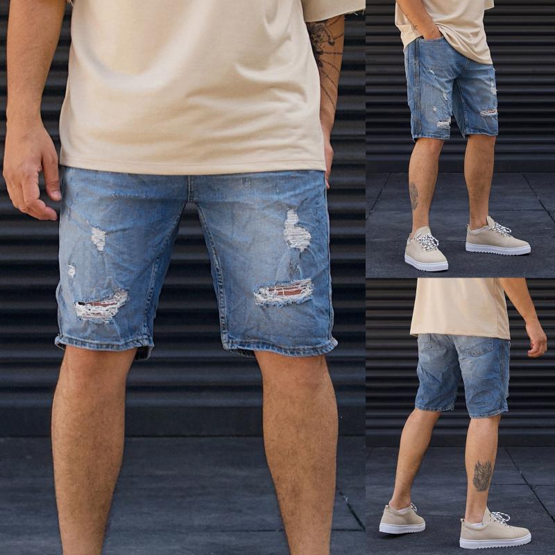 

Men's Jeans Bedroom With Mens Casual Shorts Spring Pocket Sports Summer Bodybuilding Denim Short Pants JeansMen's, Blue