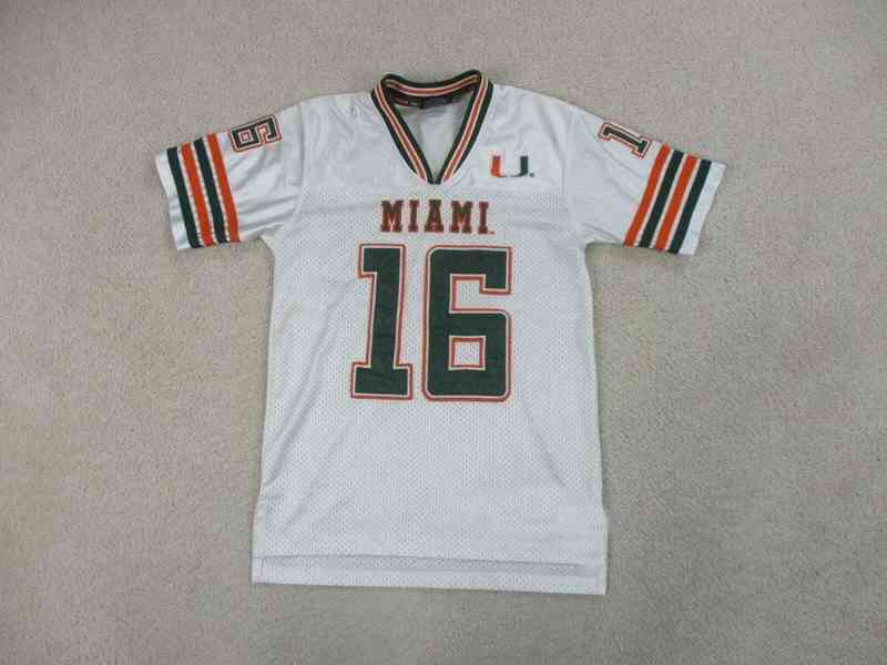 Mit Cheap Cuom Miami Hurricanes Football Jersey Blanco Verde HOMBRES MUJERES JÓVENES puntada agregue cualquier nombre número XS-5XL