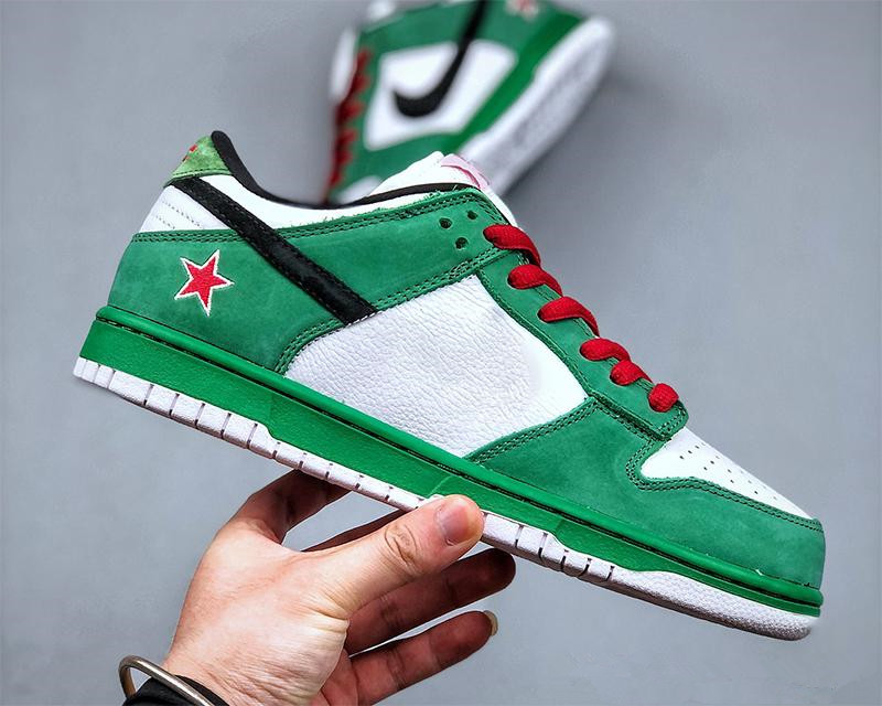 

Mens Shoes Dunks Lows Pro Heineken Basketball Shoe High Quality Sports Sneakers Real Leather Color Classic Green/Black-White Size 36-47 Available, Box