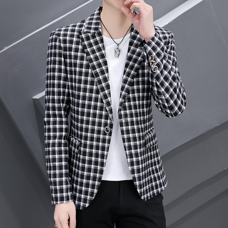 

Men' Suits & Blazers Men British Style Sub Suit Trend Spring And Autumn Jacket Thin Casual Coat 2022 Fashion Handsome Small -3XL, Black