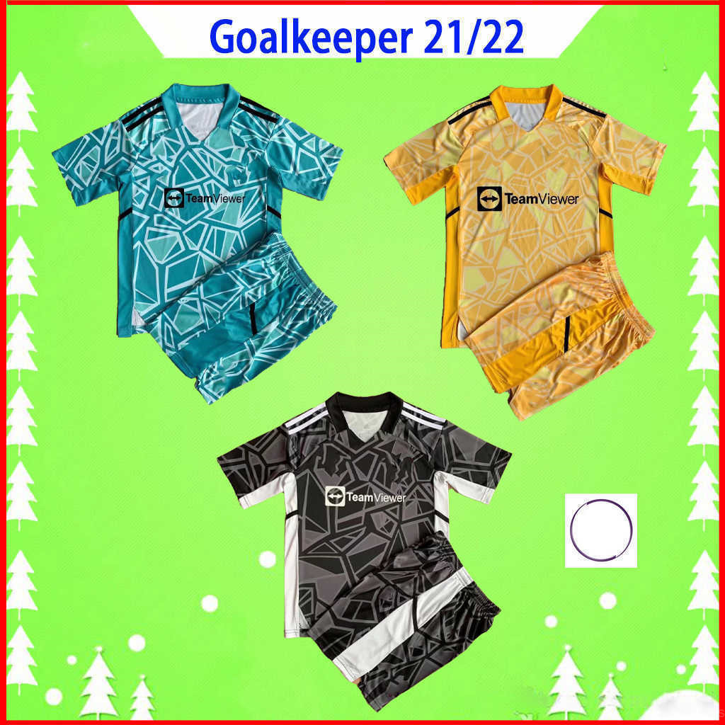 

Kids Adult Kit with shorts 21 22 Man mens sets goalkeeper soccer Jersey boys suit De Gea SANCHO POGBA UTD 2021 2022 man suits football, 21/22 goalkeeper