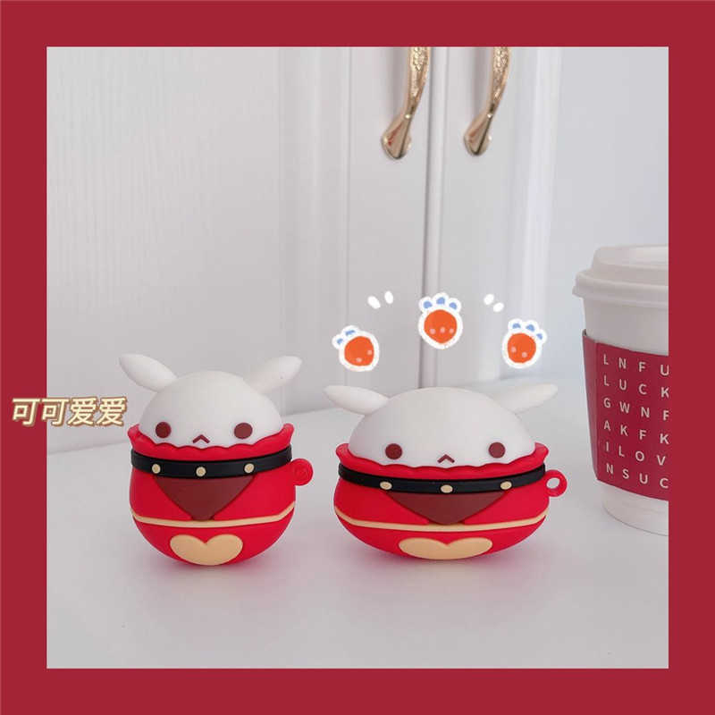 Jeux Genshin Impact Écouteurs Dumpty Écouteurs Dumpty pour Apple Airpods 1 2 3ème Nouveau Couvercle de bande dessinée mignon mignon avec crochet