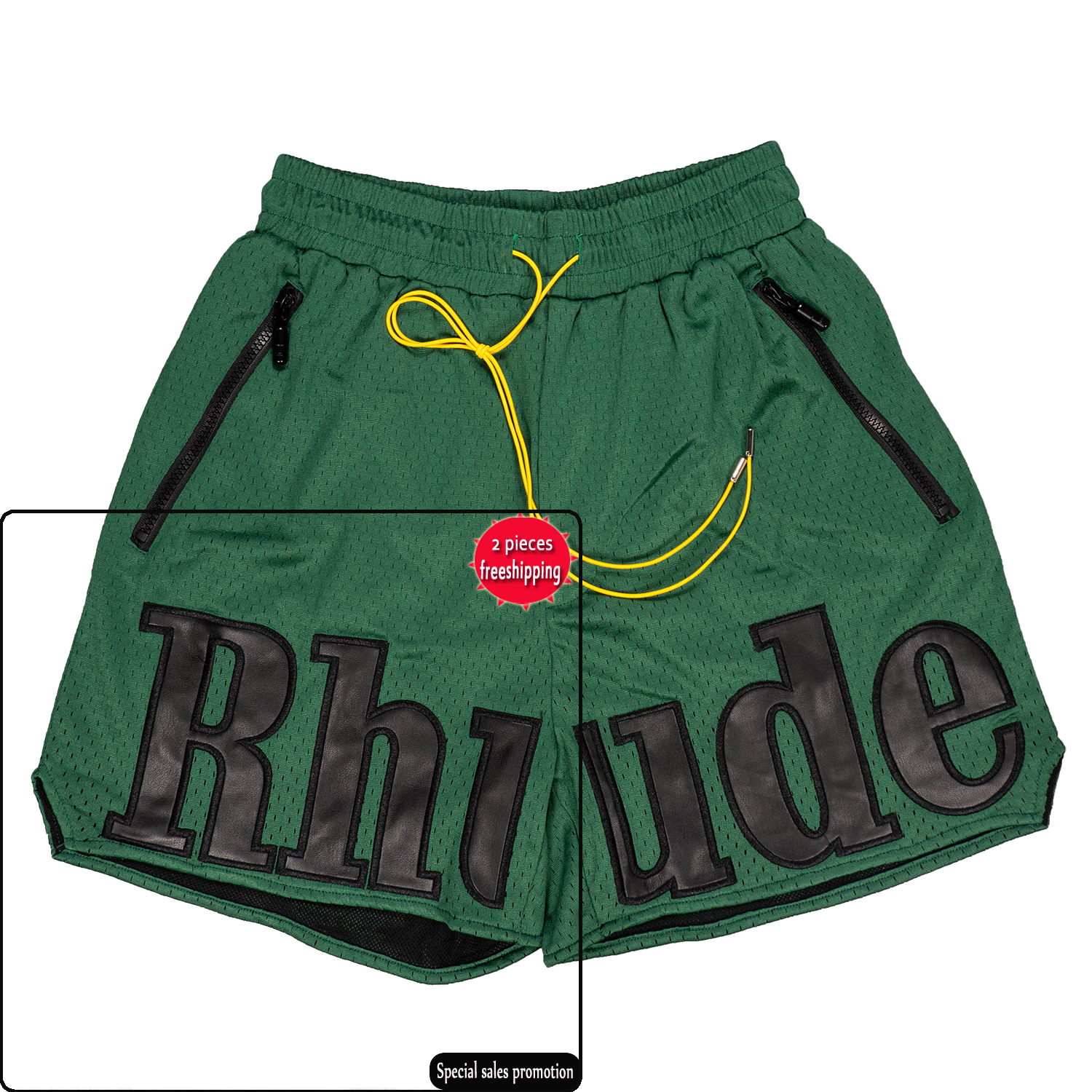 

2022 New Arrival Big Reflective Rhude Mesh Drawstring Rhude Shorts Pant 3k