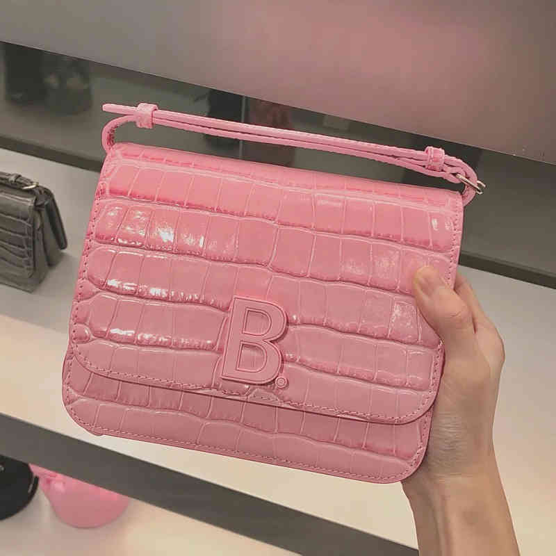 

Handbags Bag 2022 new button tofu crocodile small square leather sling one Shoulder Messenger women's bag Purse, White
