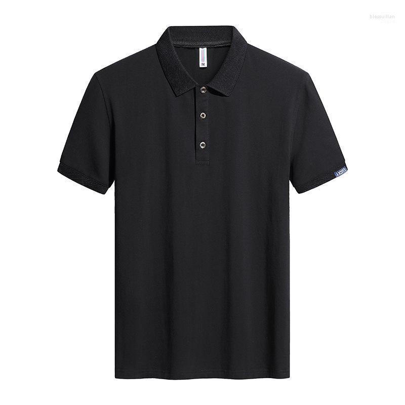 

Men's Polos Men Shirt Cotton Homme T-shirt Tee T For Clothing Short Sleeves Summer 8XLMen's Men'sMen's Bles22, Black