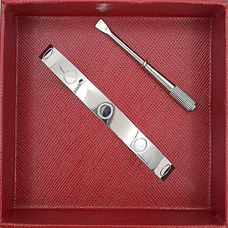 

Mens Bangle 316L stainless steel Love Luxury Bracelets Silver Rose Gold Screwdriver For Women And Men Couple Jewelry With Velvet Bag bracelet designer bangles