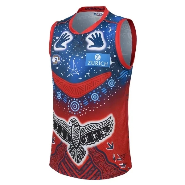 

2022 MELBOURNE DEMONS AFL INDIGENOUS DREAMTIME GUERNSEY size S-M-L-XL-2XL, Jersey