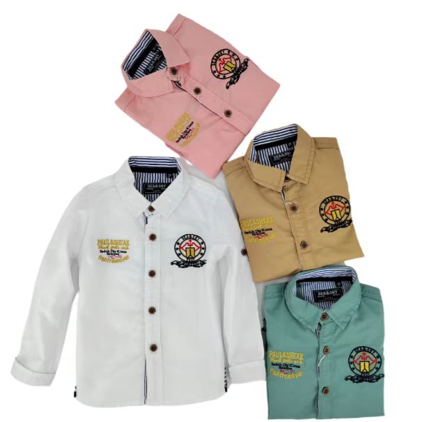 

2022 New Arrival Kids Shirt Material 100% Cotton Spandex Three Dimensional Letter Embroidery Brief European And American Style Stripe contrast at hem apparel, Pink