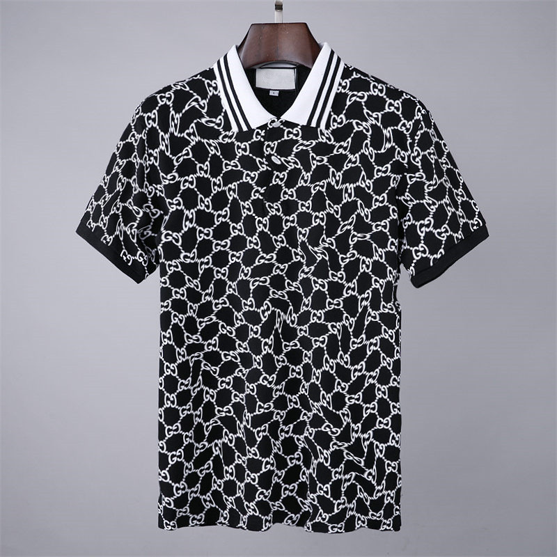 

2022 stripe polo shirt t shirts snake polos bee floral embroidery mens High street fashion horse polo T-shirt M-3XL