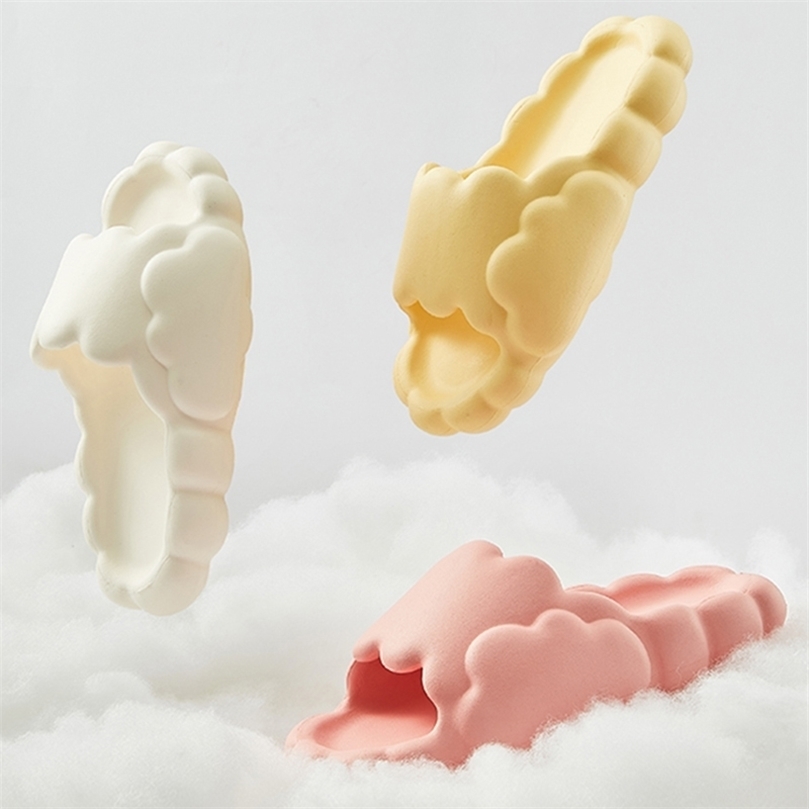 

Rimocy Light Soft Sole Cloud Slipper Summer Thick Platform Beach Sandals Woman Non Slip Bathroom Slippers Flip Flops 220614, Pink