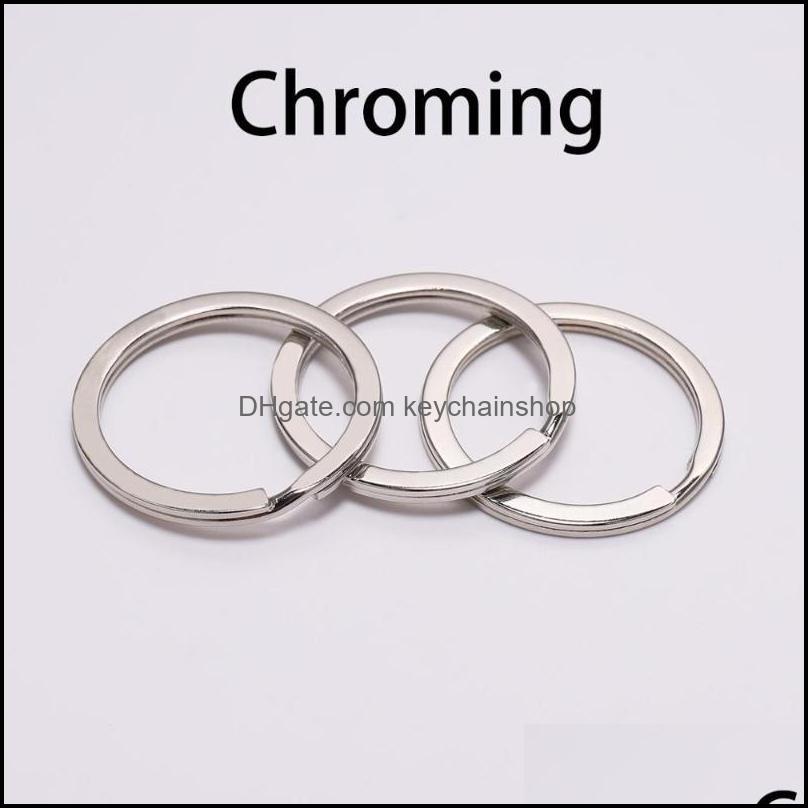 

Keychains Fashion Accessories 10Pcs 25 28 30Mm Round Keyring Split Ring Key For Chain Keychain Gold Plated Clasp Findings Di Dhqy4