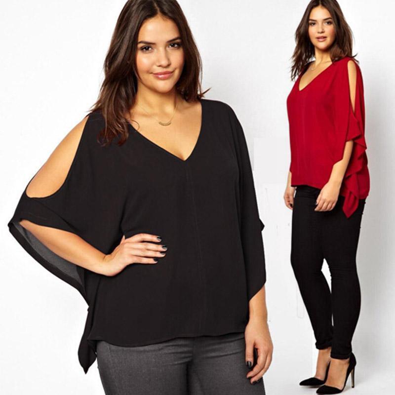 

Nidus Chiffon Shirts Women's Summer Blouse 2022 Sexy Deep V-Neck Hollow Out Back Tops Chic Ruffles Blusas Feminina Plus Size Blouses &, Black top