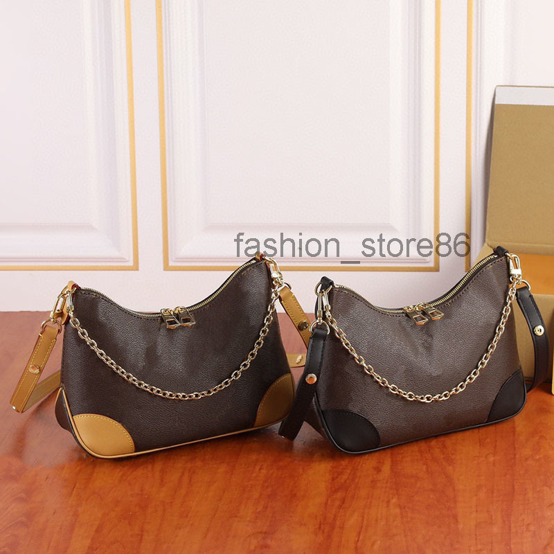 

Designer bag Boulogne Croissants Chain Bags Classic Brown Printed Leather Crossbody Woman Tote Shoulder Bags Handbags Purse 2023, Color 3