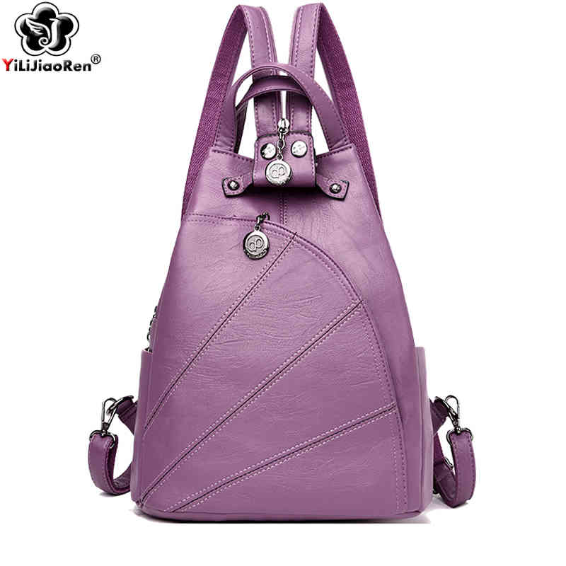 

Fashion Female Brand Leather Women Luxury Travel Large Capacity Backpacks Shoulder Bag Mochila Feminina, Blue