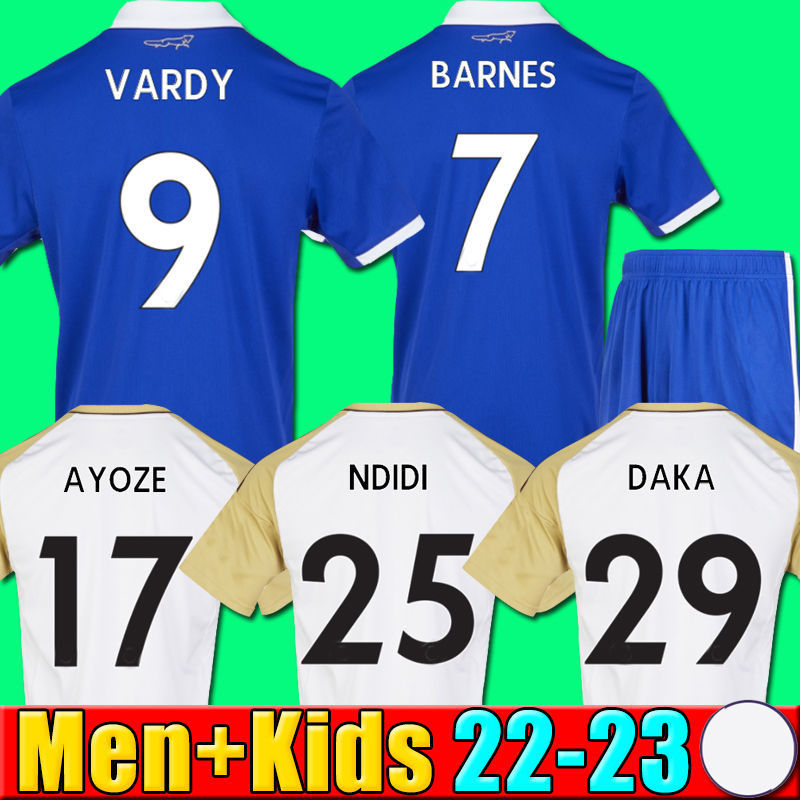 

22/23 Leicester 9 Vardy Soccer Jersey 2022 City Home 8 Tielemans # 10 Maddison 7 Barnes Maillot Foot Shirt Ndidi Iheanacho Ayoze Ndidi Daka Football Uniforme, P06 22 23 3rd kids