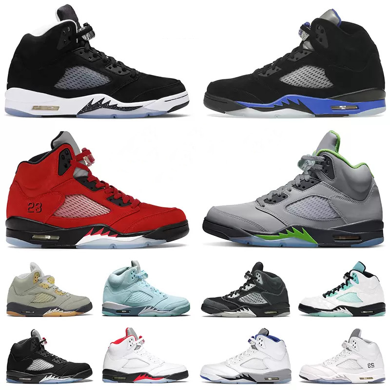 

5s Raging Red Mens Basketball Shoes 5 Hyper Royal OG Black Metallic Racer Blue suede Michigan Flight Bull Red Moonlight White Stealth Men Trainers Sports Sneakers, Bubble column