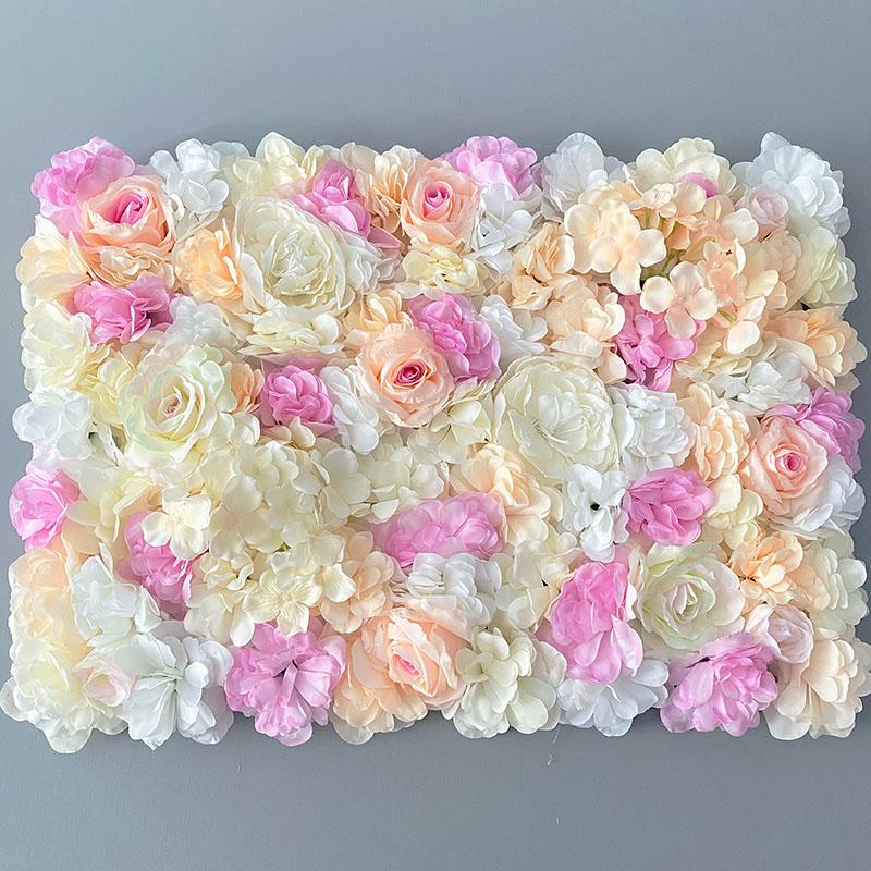 

Decorative Flowers & Wreaths 60x40cm Silk Rose Flower Wall Panel Wedding Decoration Backdrop Plant Artificial Romantic Decor, Beige