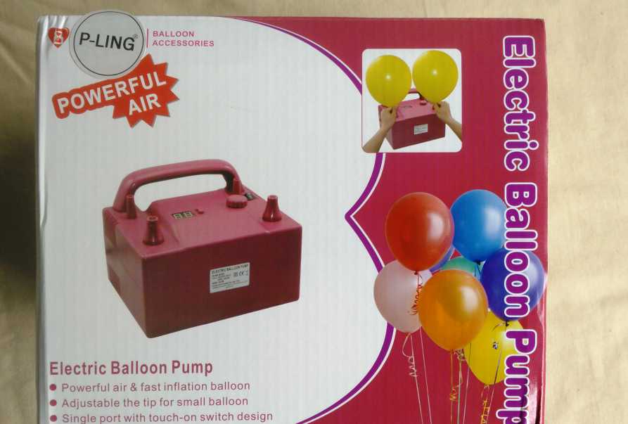 

electric balloon pump inflator with timer air inflator for balloons with 2 nozzels