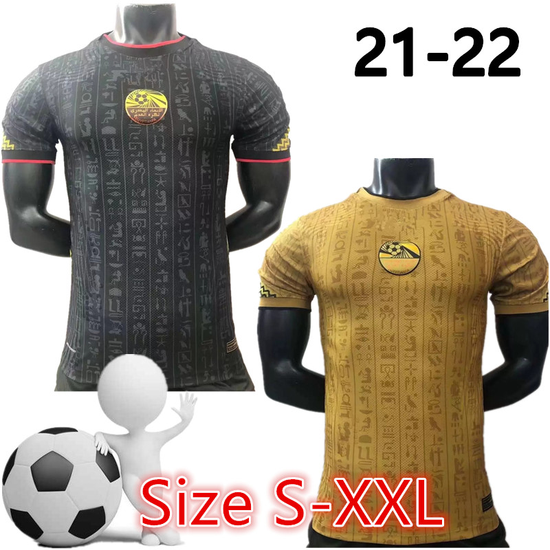 

Player Version 21 22 Egypt soccer jersey 2021 2022 national team Home Away M.SALAH football men top kits maillot de foot SALAH #10 Camisetas futbol, Black