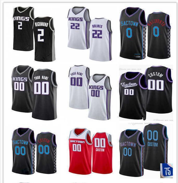 

75th Mens Womens Youth Sacramento''Kings''23 King Alex 25 Len Terence 3 Davis 30 Damian Jones 55 Justin Robinson Custom Basketball Jersey, Color