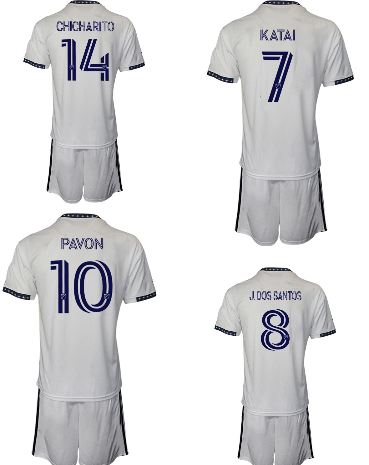 

22- 23 10 PAVON 7 KATAI customized home Soccer Jerseys SetS With Shorts 17 LLETGET 14CHICHARITO yakuda local online store 14 CHICHARITO 8 J.DOS SANTOS football wear, 22-23 home