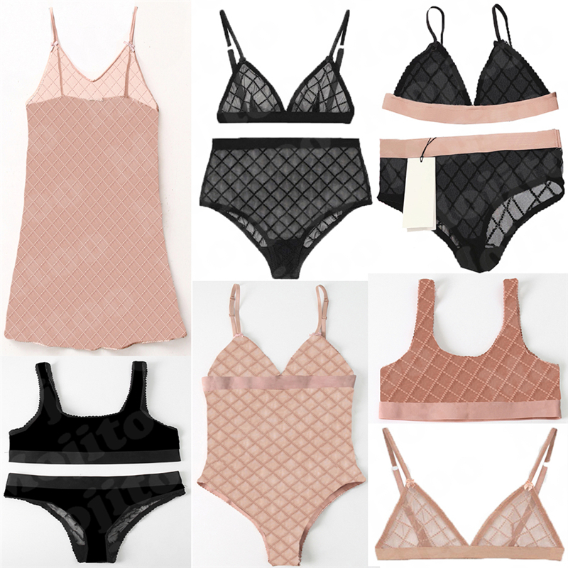 

Designer Womens Swimsuits Bodysuit Bustiers Textile See Through Embroidered Letters Bra Briefts Sets Lingerie Girls Sexy Underwear, Please contact me to look real pics