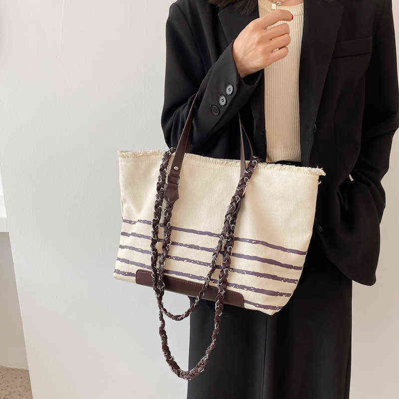 

Evening Bags Net popular minority design large capacity canvas bag women's 2022 new Korean fashion portable One Shoulder Tote Bag 220211, Black