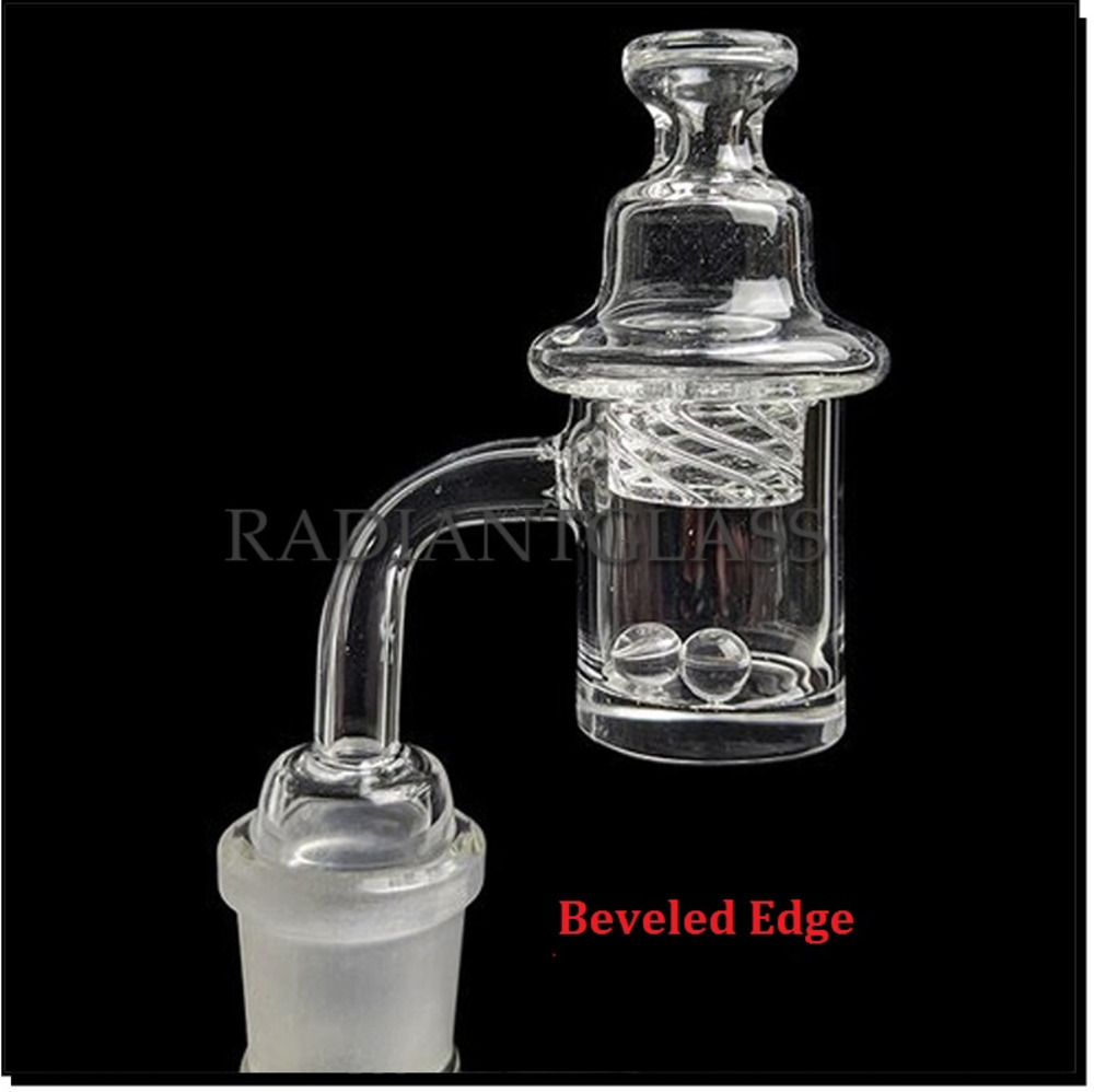

Two Styles Quartz Sets Beveled Edge/Flat Top Terp Slurper Smoking QuartzBanger With Glass Spinning Carb Cap 10mm 14mm 18mm Male Female Nails For Dab Rigs Water Bongs