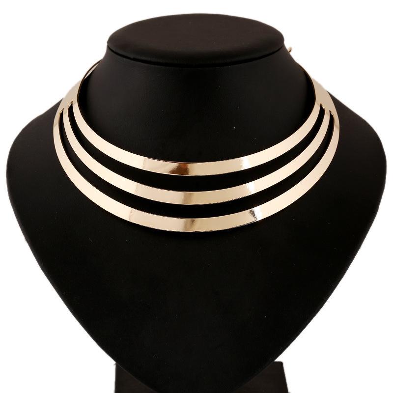 

Chokers Statement Necklace 2022 Fashion Women Multilayer Punk Necklaces Charm Party Gold Chain Luxury Choker Collar
