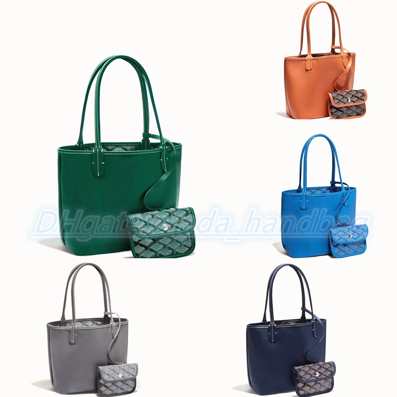 

Luxurys Designers tote bag womens mens Wallets card Shoulder Bags Ladies gift Anjou Mini Cross Body double sided shopping totes hangbag pochette Hobo goyar leather, Yellow