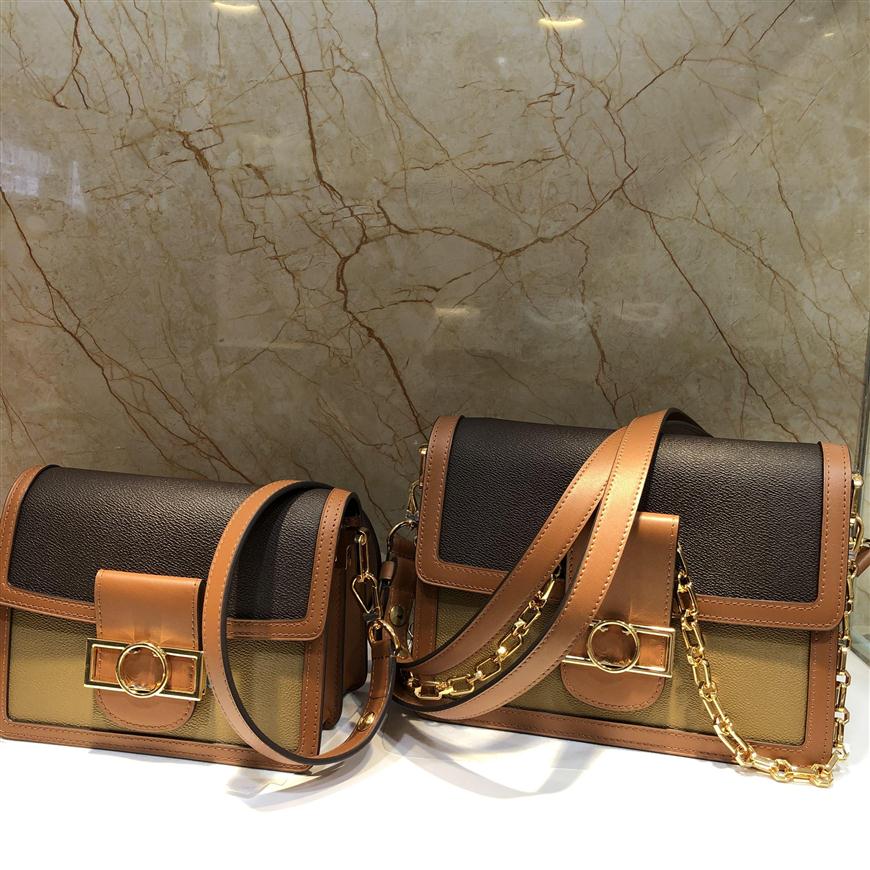 

2021 Dauphine Tote Wallet Designers Women High Purses Messenger Handbags Crossbody Luxurys Genuine Shoulder Leather Bags Quality B239F, Mini:21cm