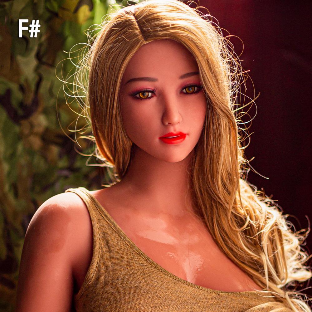 Big Promotion Only Head Sex Dolls Tan Skin Real Full Size Tpe with skeleton Love Doll Oral Sexy Blowjob Adult-image-760240360