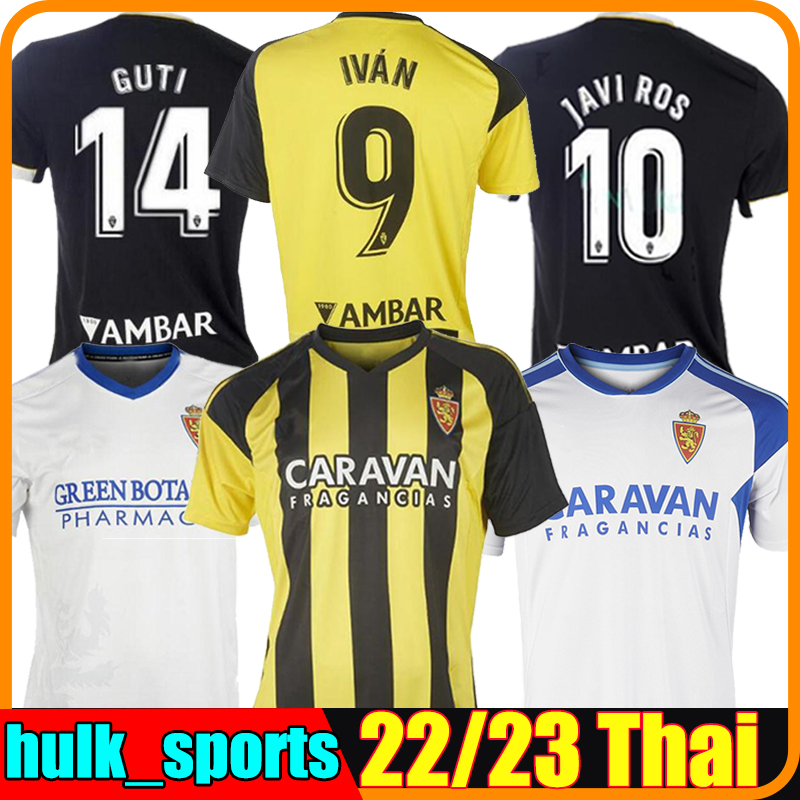 

22/23 Real Zaragoza FRAN GAMEZ Soccer jerseys ZAPATER 2022 2023 JERSEY POMBO SHINJI KAGAWA Football shirts GUTI JAVI ROS L. SUAREZ camiseta de futbol men kids kit, Salagesa 22-23 away