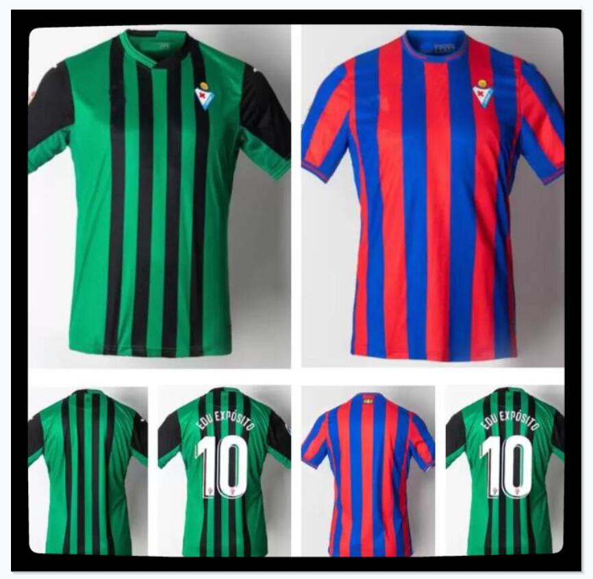 

21 22 SD Eibar soccer jerseys home away 2021 2022 Edu Exposito camisetas de Sielva A. Tejero Corpas Stoichkov Y. Rahmani footb
