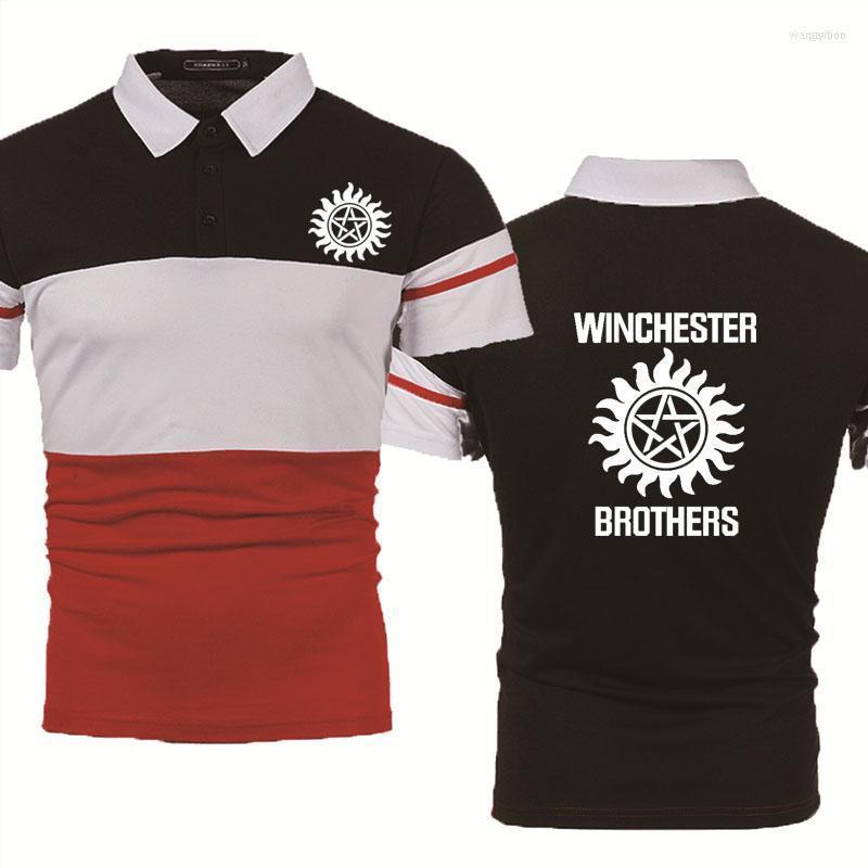 

Men's Polos Supernatural Shirt Winchester Brother Printed Harajuku Summer Fashion Hip Hop Cotton Men's Short SleeveMen's Men'sMen's, 04