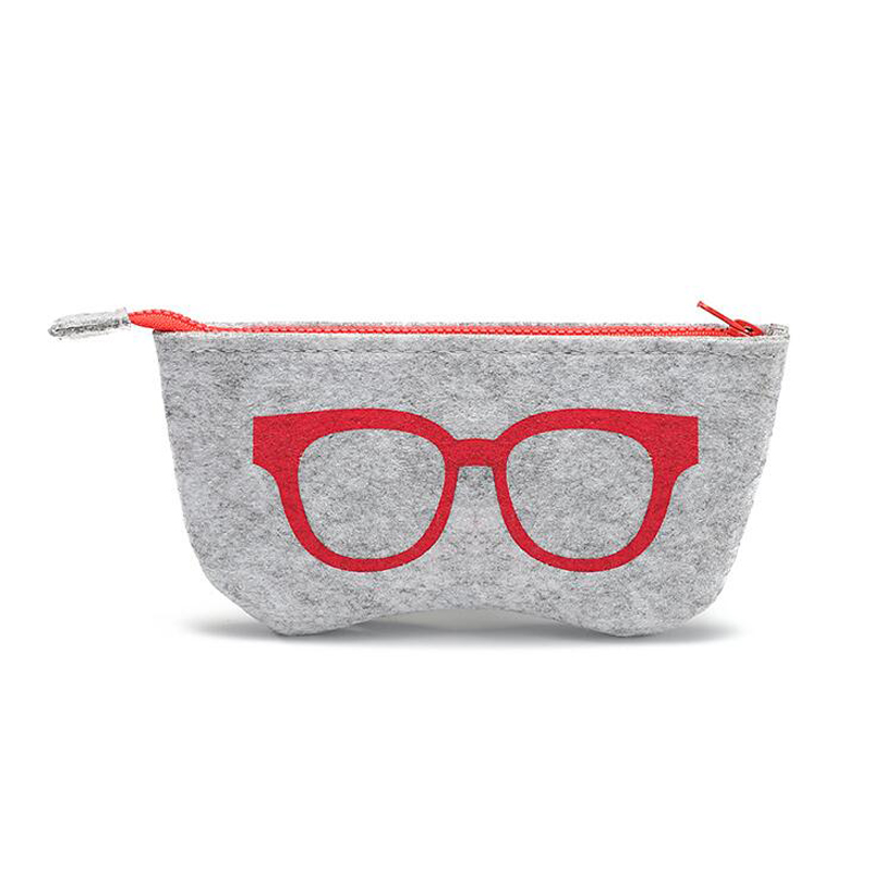 

Stripped Zipper Glasses Pouch Sunglasses Case Portable Felt Bag Protector Storage Bag Freeshipping 18.5*9cm