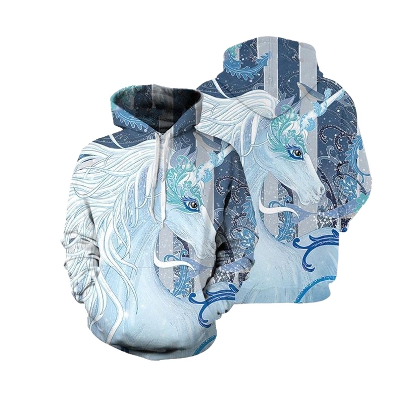 Sweats ¢ capuche pour hommes Sweats Sweats Spring and Automne Animal 3D Sweat-shirt peint ¢ cheval peint pour hommes Femmes HARAJUKU PLAUX X5VH #