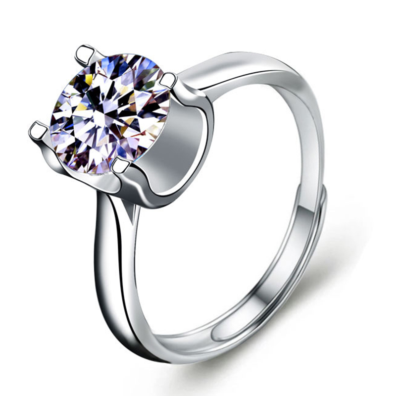 Luxury 2 carat Moissanite ring for women Sterling silver engagement rings sona stone wedding ring-image-783387218
