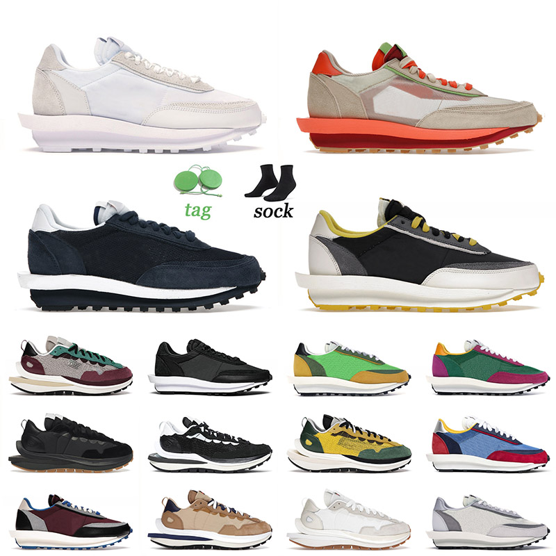 

2022 Top Quality Vaporwaffle Running Shoes for Men Women Nylon White Black Fragment Blue Void Clot Kiss Of Death Net Orange Sacai Waffle Sneakers Trainers, A13 vermilion 36-47