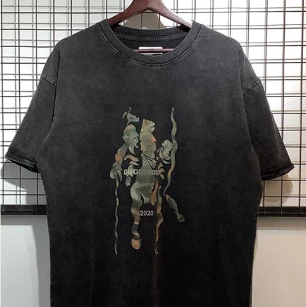 

Wash Do Old Vintage T-shirt Print Oversize Summer Top, Color 1