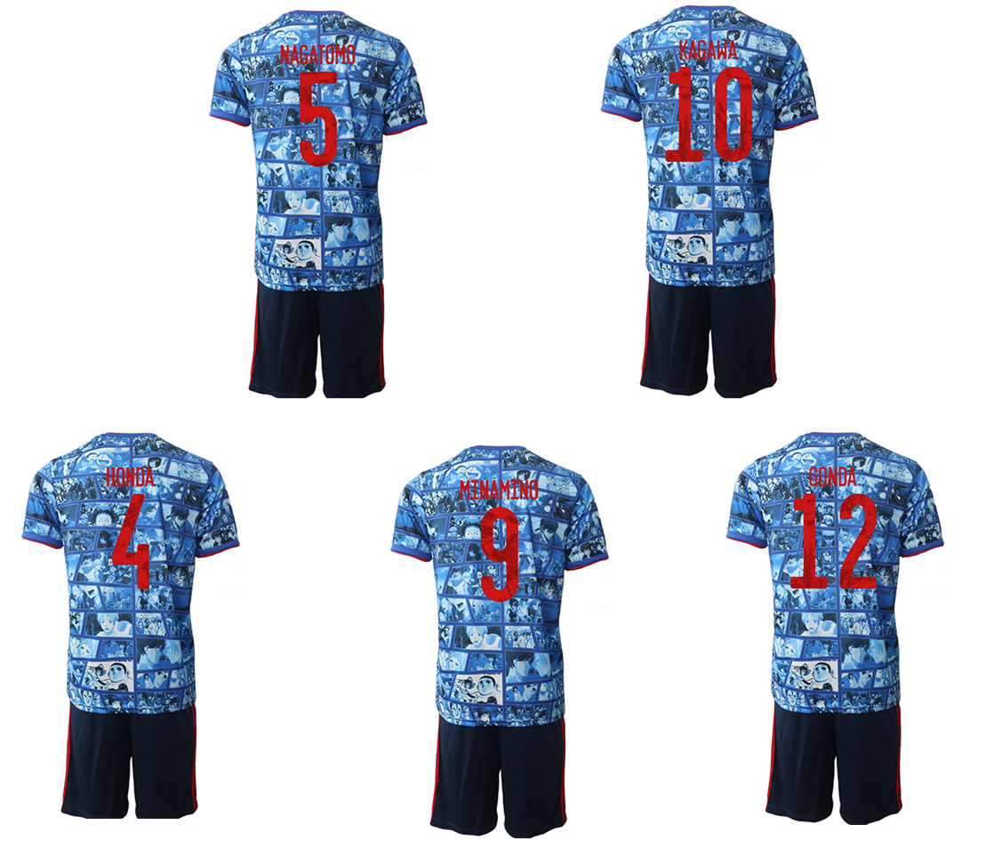 

22 23 Atom Captain Tsubasa Japan Home Away Men Soccer Sets With Shorts Captain Tsubasa 10 Nakajima kingcaps Football Shirts Kagawa for gym, 22-23 home