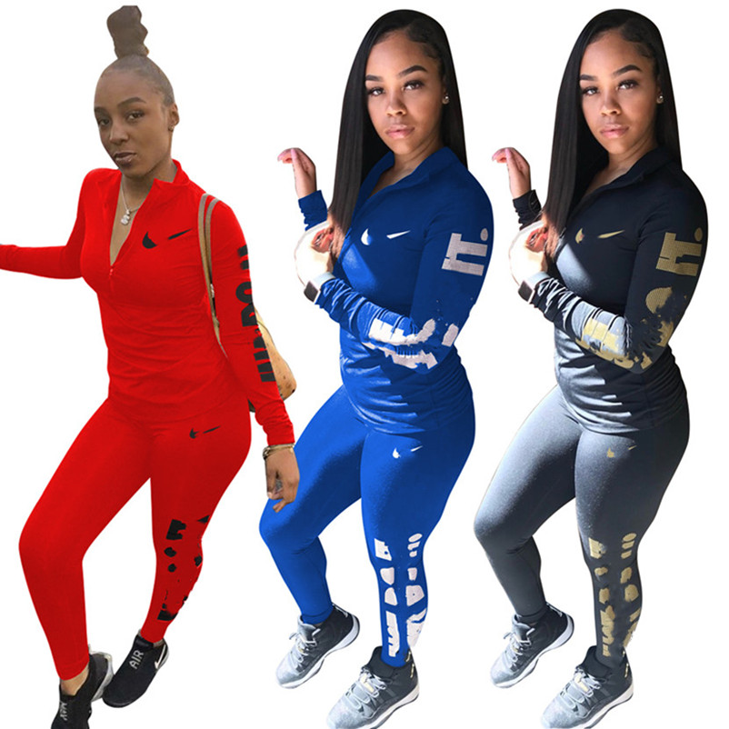 

2022 Designer cotton tracksuits women jogging suits fall winter sweatsuits long sleeve jacket pants two pieces set plus size casual sportswear 5793-2, Red