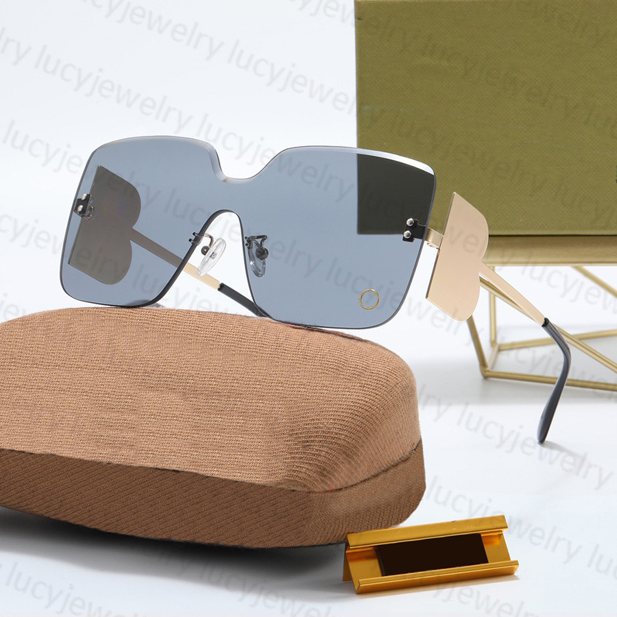 Lunettes de soleil d'été Designer de luxe Lunettes de soleil pour hommes Femmes Personnalité Lunettes sans monture Ornementales 7 Couleur Haute Q