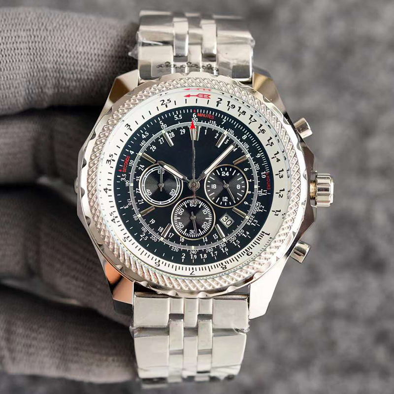 

Quartz Watch Mens Watches 43mm Casual Business Wristwatch Designer Wristwatches Montre De Luxe Stainless Steel Wristband, Color1
