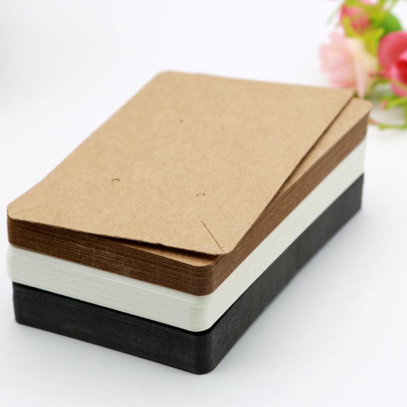 

Jewelry Pouches, Bags 100pcs/set Wraping Paper Earring Display Necklace Portable Earrings Multifunctional Holder Tag Cards