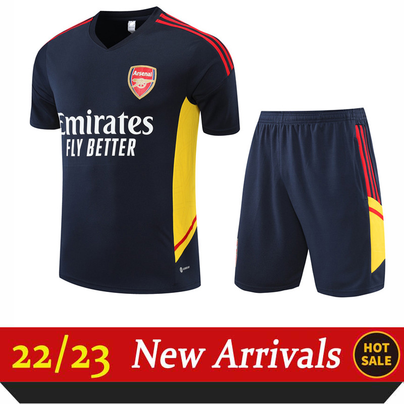 

2022-2023 Mens Chel sea Ar senal training suit short pants shirt arange sportswear size S, 15