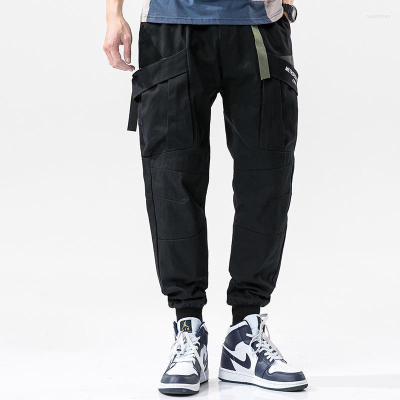 

Men's Pants Spring Summer Loose Breathable Multi-Pockets Cargo Casual Male Trousers Hip Hop Joggers Outdoor Hiking Sports PantMen's Naom22, Black